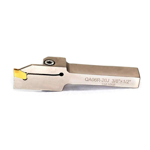 Heavy Duty Nickel Plated Right Hand Indexable Lathe Parting Grooving Holder with GTN 2 QC1402 Carbide Inserts