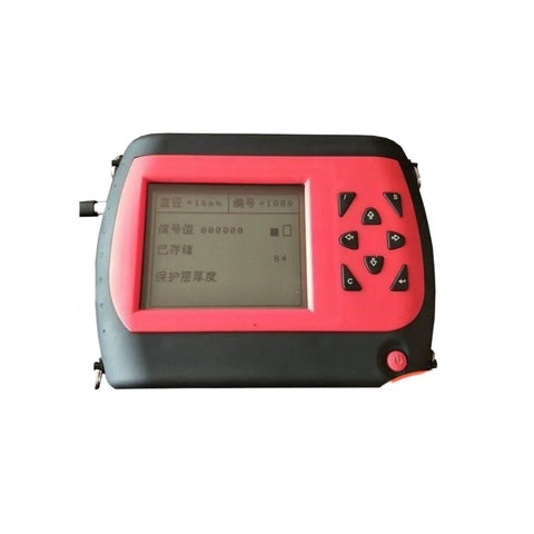 No Sweat Wall Scanner And Rebar Locator With Real Deep Concrete Cover Readings showing screen and buttons for easy operation.
