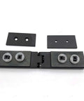 Heavy Duty Glass Shower Hinge 2 Pack Featuring 180 Degree Rotation And Solid Clamp For Serious Bathroom Upgrades That Are Rustproof Built Different And Dead Simple To Install Without Breaking A Sweat, showing hinge parts layout.