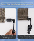 Kickass Sunshade Replacement Bungee Tie Down Kit With End Covers 3 Pack For Outdoor Roller Blinds installation tutorial with end caps.