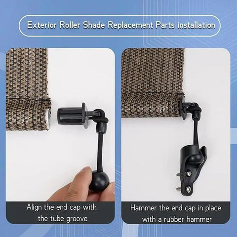 Kickass Sunshade Replacement Bungee Tie Down Kit With End Covers 3 Pack For Outdoor Roller Blinds installation tutorial with end caps.