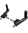 Left and Right Steering Knuckle Spindle for Coleman KT196 CK196 T Go Karts With Ball Joints, shown uninstalled