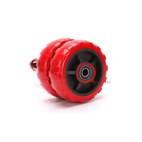 Multipurpose Ab Wheel Roller Portable Core Trainer For Chiseled Midsection Detachable belly workout equipment red wheel close up