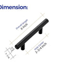 Matte Black Cabinet Handles And Round Drawer Pulls Featuring A Slick Finish For A Game Changing Kitchen Refresh Includes Twenty Five Heavy Duty Picks For No Hassle Installation On All Drawers Today, 6 inch length.