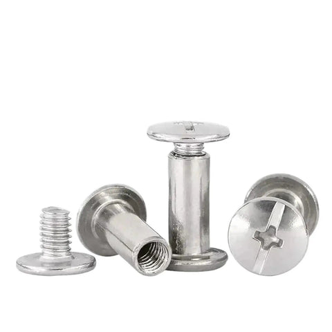Top Shelf 100 Piece M3 And M4 Chicago Binding Bolts Crafted From Gnarly 304 Stainless Steel smooth threads for crafting.
