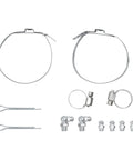 Garage Ready Front Suspension Kit With Reinforced Upper Lower Control Arms And Zerk Greased Ball Joints For 2007 To 2013 Chevrolet Silverado Tahoe GMC Sierra Half Ton Truck Refresh components including clamps and fittings.