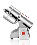 Ultra Fast Electric Grain Grinder 800G Stainless Steel Mill for Home Farm and Commercial Use shown from side angle