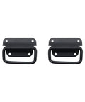 Stainless Steel Chest Pull Handles 2 Pack Black 3x2.4 Inch Decorative Case Cabinet Trunk Handles With 5 Mm Mounting Holes