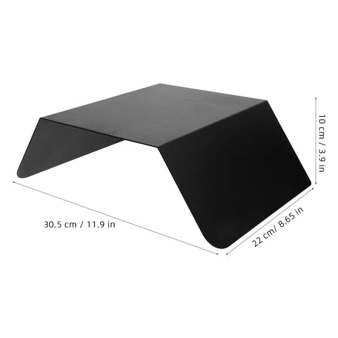 Heavy Duty Aluminum Wall Mount EV Charging Station Rain Shield Weatherproof Canopy, black, 30.5 cm wide, designed for outdoor use.