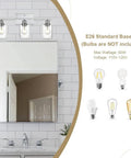 Three Light Chrome Vanity Wall Light With Clear Glass Shade For Modern Bathrooms And Powder Rooms Dope Wall Sconce Fixture For Hallways And Mirror Accent Great For Home Renovations with E26 bulb options next to a mounted mirror