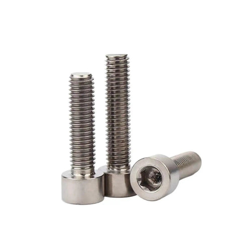M8 Pure Titanium GR2 Hex Socket Cap Screws Badass Strength Hella Corrosion Proof DIN912 Standard close-up view of various lengths