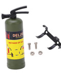 Kick Up Your Rig With This Realistic Mini Fire Extinguisher For Rc Cars Dead Simple Install And Lightweight Build Perfect For Axial Scx10 Wpl Mn Trail Trucks Straight Up Dope Look Green - Compact plastic fire extinguisher with mounting bracket and screws.