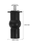 Eight Piece Black Toilet Seat Screws Expansion Hinge Bolts And Nuts Kit For Slip Resistant Quick Replacement Includes Bolts Nuts And Washers To Keep Your Toilet Seat Rock Solid And Secure. Black 1.57in toilet seat expansion hinge bolt with screw