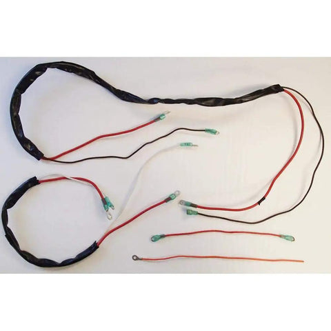 Premium Six To Twelve Volt Alternator Straight Swap Kit For Ford And New Holland 8N 2N wiring harness and cables laid out for installation.