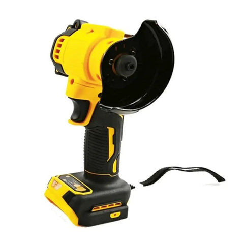 Kickass 3 Inch Mini Angle Grinder Battery Powered Cutting And Polishing Machine Heavy Duty Electric Power Tool with black disc.