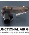 Kickass Pneumatic Air Angle Grinder With A Grippy Handle And Featherweight Design delivers 10000 RPM performance, ideal for tough grinding tasks.