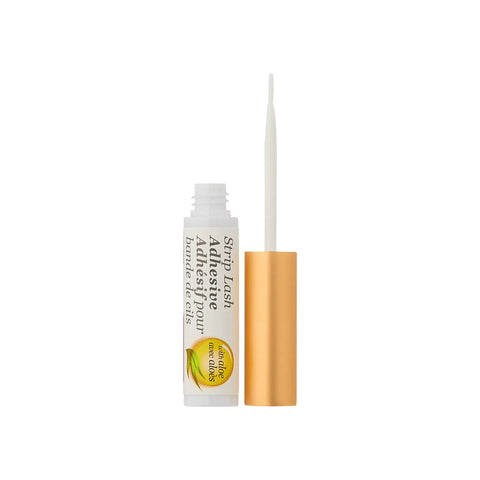 Open tube of Clear Lash Adhesive For Strip Lashes And Lash Clusters, Waterproof All Day Hold, Latex Free With Aloe, Easy Brush Applicator