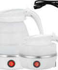 Foldable Travel Kettle For Camping Portable Silicone Collapsible Teapot With Auto Shutoff Safe Materials compact white design
