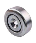 Pro Grade Heavy Duty Mast Roller Guide Bearing For Forklift Trucks Smooth Riding Operation High Load Tolerance Zero Drag Movement Built Tough Design showing silver metal bearing detail.