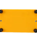 Yellow base with four black screws for Tough As Nails 20V Cordless Mini Bench Grinder With 3 Inch Dual Grinding Wheels.