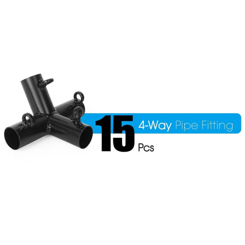2 Inch Inner Diameter Canopy Connector Kit With 120 Degree High Peak Angles Includes 10 Leg Frame Brackets For Carport Gazebo Shed Greenhouse Fits EMT Pipes Under 2 Inches Black