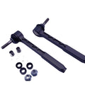 Adjustable Outer Tie Rod Ends Kit Beefed Up Forged Steel And Heim Joint Bearings For Porsche 996 997 Bump Steer Correction, black finish.