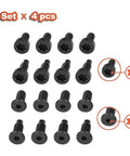 Security Screws And Screwdriver Kit For Ring Doorbell 2 And Ring Doorbell Pro, 16 black screws shown in packaging layout.