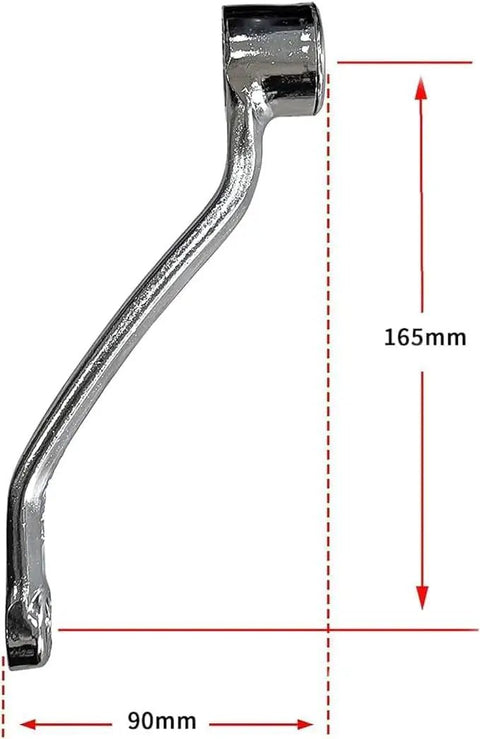 165mm arm from 2 Inch Cup Bottom Bracket Conversion Kit For Bikes Converts One Piece Crank To Three Piece Silver Finish
