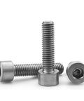 Pro Grade Titanium Socket Head Cap Screws Heavy Duty Rust Proof M12 X 120 Millimeter Fasteners in a close-up view