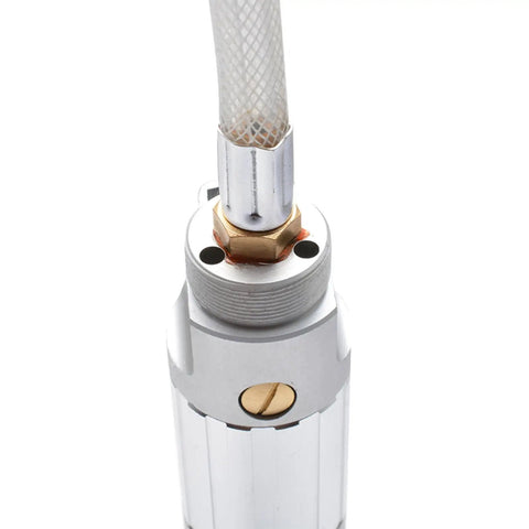 Badass Quarter Inch Pneumatic Air Die Grinder Cranking 25000 RPM With Solid Aluminum Body and swift swap chuck head detail.