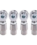 Shed Built Heavy Duty 4 Piece Rod End Kit With Spacers Tube Adapters Jam Nuts 5 8 Inch 18 Thread Left Right Hand Swap, close-up view of rod ends.