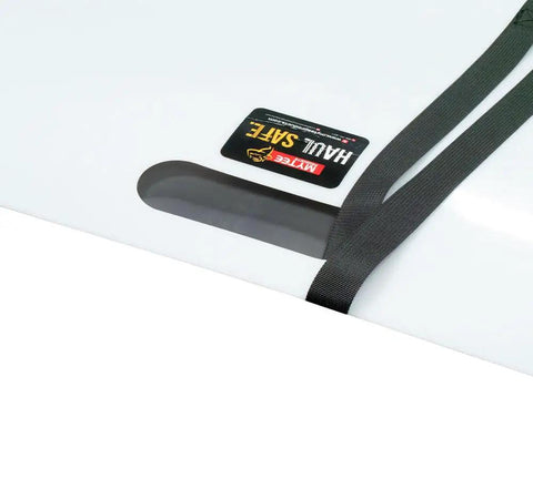 No Sweat Appliance Moving Sliders With Heavy Duty Nylon Tether Strap For Smooth Transport Of Fridges Washers And Dryers Across Hardwood Tile Or Concrete 440 Lbs, close-up of slider edge with strap.