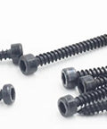 M3 Hex Socket Self Tapping Screws Premium Kickass Heavy Duty Assortment Kit 160 Piece Black Carbon Steel close-up view