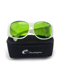 Top Notch Nd Yag Laser Safety Glasses 1064Nm Optic Eyewear With Od Four Plus Shielding For Industrial Machining And Cutting Jobs Kick Ass Gear Built Heavy Duty For Real World Shop Use Daily in protective case.