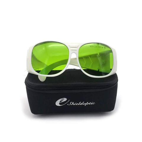 Top Notch Nd Yag Laser Safety Glasses 1064Nm Optic Eyewear With Od Four Plus Shielding For Industrial Machining And Cutting Jobs Kick Ass Gear Built Heavy Duty For Real World Shop Use Daily in protective case.