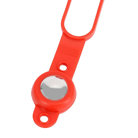 Dioche Magnetic Stud Finder, 27 Lbs Force, 5/8 Inch Drywall red plastic hook with reflective metal surface for secure hold.