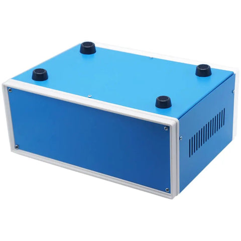 Blue Metal Electronics Enclosure Project Case For DIY Builds Junction Box With Four Mounting Feet 12.6 X 10.6 X 4.7 Inches