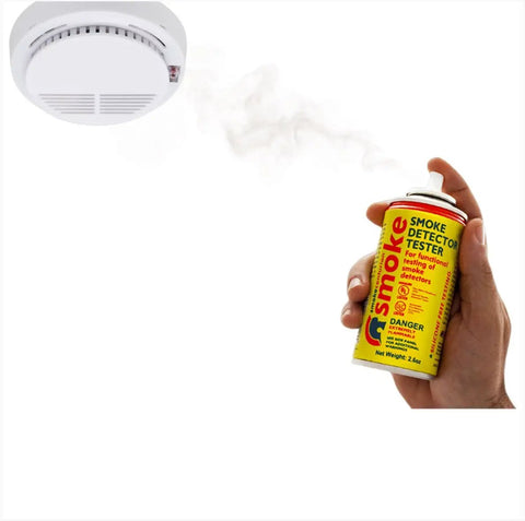Ready Roll Smoke Detector Tester Spray For Fast Ionization Alarm Activation Silicone Free Safety Solution That Nails The Test Every Time On Home And Commercial Devices, 2.6 oz can used to test smoke alarm.