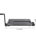 12 Inch Gear Drive Bead Roller Bench Kit With 6 Dies Manual Heavy Duty Pro Grade Sheet Metal Bead Roller dimensions and handle side view