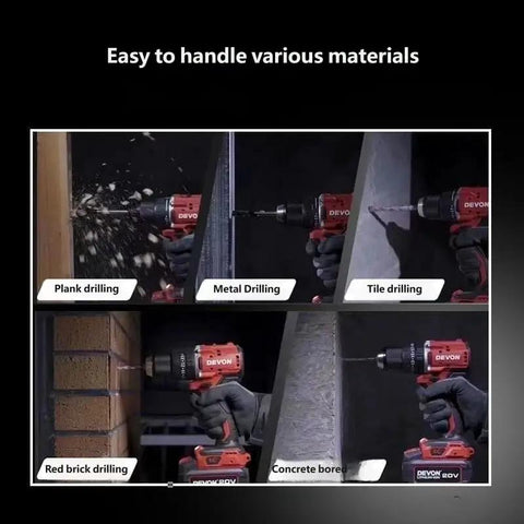 Boss Level 20V Brushless Cordless Drill Driver Delivering Killer 90Nm Torque And No Fuss Three Mode Settings For Every Nitty Gritty Wood Metal Hammer Drill Job in various drilling tasks.