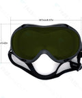 Workhorse Laser Safety Glasses Heavy Duty Protective Eyewear For Shops Featuring Broad Spectrum Beam Blocking With OD Six Filter, top view.