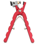 Pro Level Watch Band Tool Kit Featuring Heavy Duty Spring Bar Pliers And Precision Hole Punch For Leather Straps. Red ergonomic pliers.