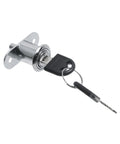 Rock Solid Zinc Alloy Push Plunger Cabinet Lock Set Keyed Alike Four Pack Smooth Chrome Finish with key.
