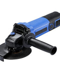 Heavy Duty 1000 Watt Electric Angle Grinder Built Like A Tank For Heavy Metal Cutting And Daily Grinding 220 Volt Shop Ready Power Tool With Rotating Side Handle, blue tool with adjustable side handle.