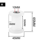 Heavy Duty Nylon Double Bearing Pulley H Groove Rail Wheel For Electric Sliding Doors 10MM bearing, 65MM height, 45MM width.