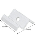 Heavy Duty Aluminum Solar Panel Clamps Rock Solid Outdoor PV Mount Brackets, 4cm x 5cm, rustproof fasteners for rooftops.