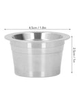 Premium Reusable Stainless Steel Coffee Filter Pods for Drip Machines, 4.5cm diameter, eco-friendly design.