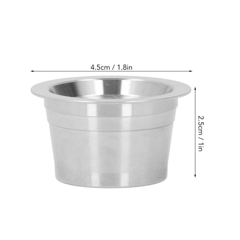 Premium Reusable Stainless Steel Coffee Filter Pods for Drip Machines, 4.5cm diameter, eco-friendly design.