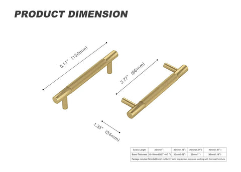 Solid Brass Cabinet Pulls 4 Pack 3 3/4 Inch Brushed Gold Modern Drawer Handles dimensions with 96mm hole centers