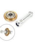 Two Pack Built Like A Tank Tile Cutter Replacement Wheel Featuring Premium Tungsten Carbide Bearing and Quick Bolt Lock Nut parts including bearing and bolt.